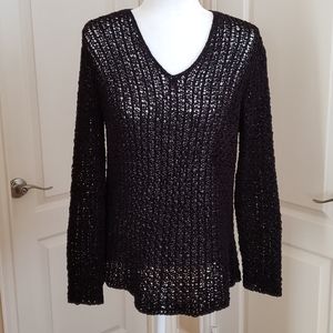 Chico's Long Sleeve Black Knit Sweater